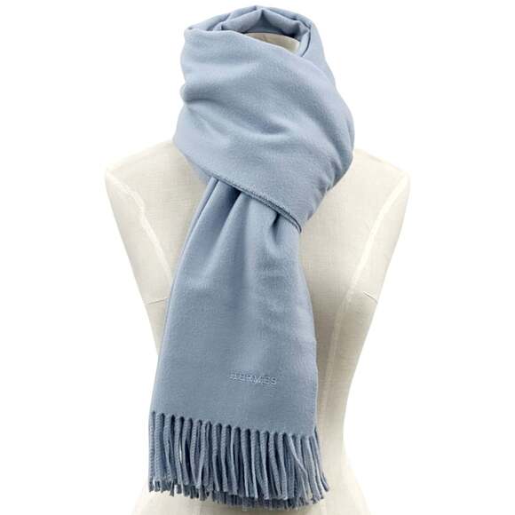 HERMES Blue Scarf - Picture 3 of 13